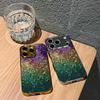 Красочный гальванизированный стеклянный чехол для телефона iPhone 17 16 15 14 13 12 11 Pro Max Plus 16E 17Air