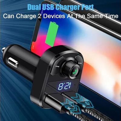Vitog X8 Dual USB Автомобильное зарядное устройство Fm-передатчик Aux-модулятор Аудиоплеер Комплект Автомобильная гарнитура Mp3 Bluetooth Car G1S6
