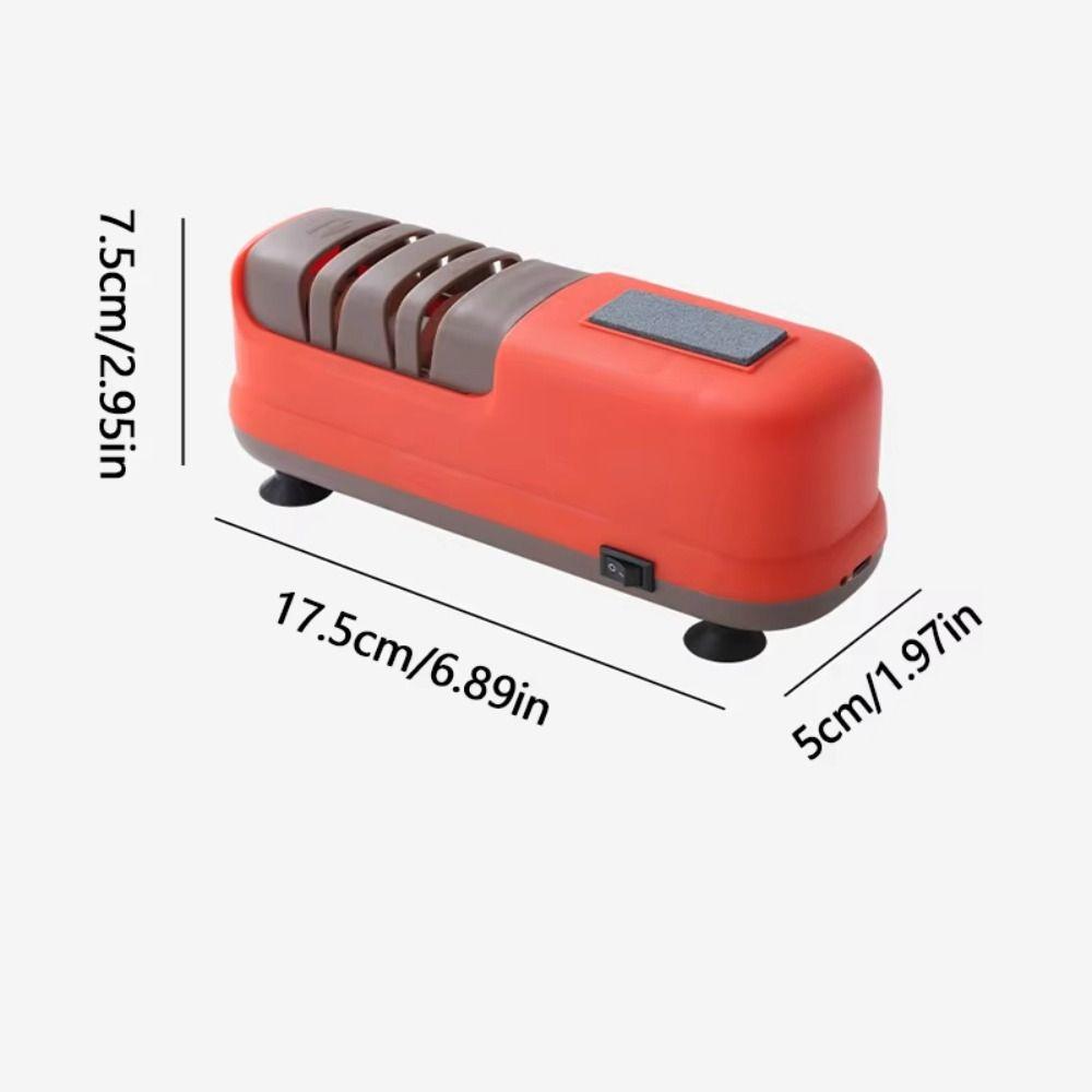 Food Grade Automatic Sharpening Stone Suction Cup Base Kitchen Sharpening Tool Restaurant Use