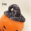 Creative Halloween Holiday Gift Pumpkin Plush Toy, Cute Wizard Hat Stuffed Animal Pillow for Smiling Plushie Sofa Bed, Spooky Home Decor Ornament