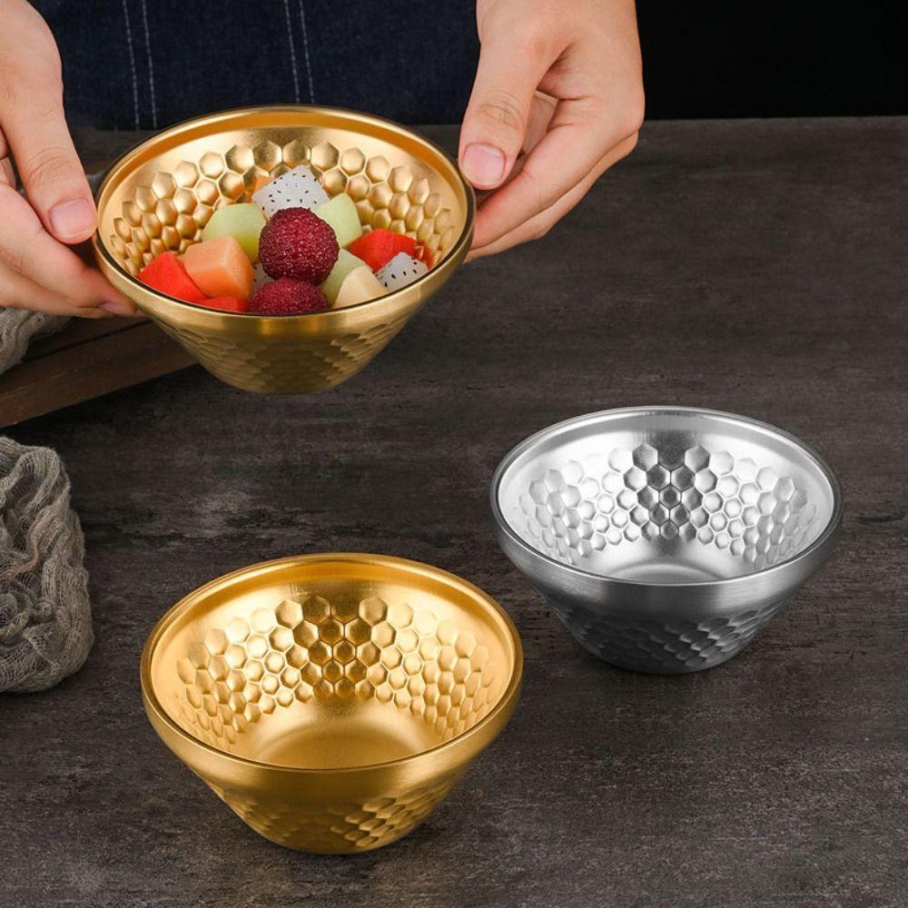 Unbreakable Salad Bowl 304 Stainless Steel Fruit Bowl Mini Conical Bowl Insulated Bowl Hotpot