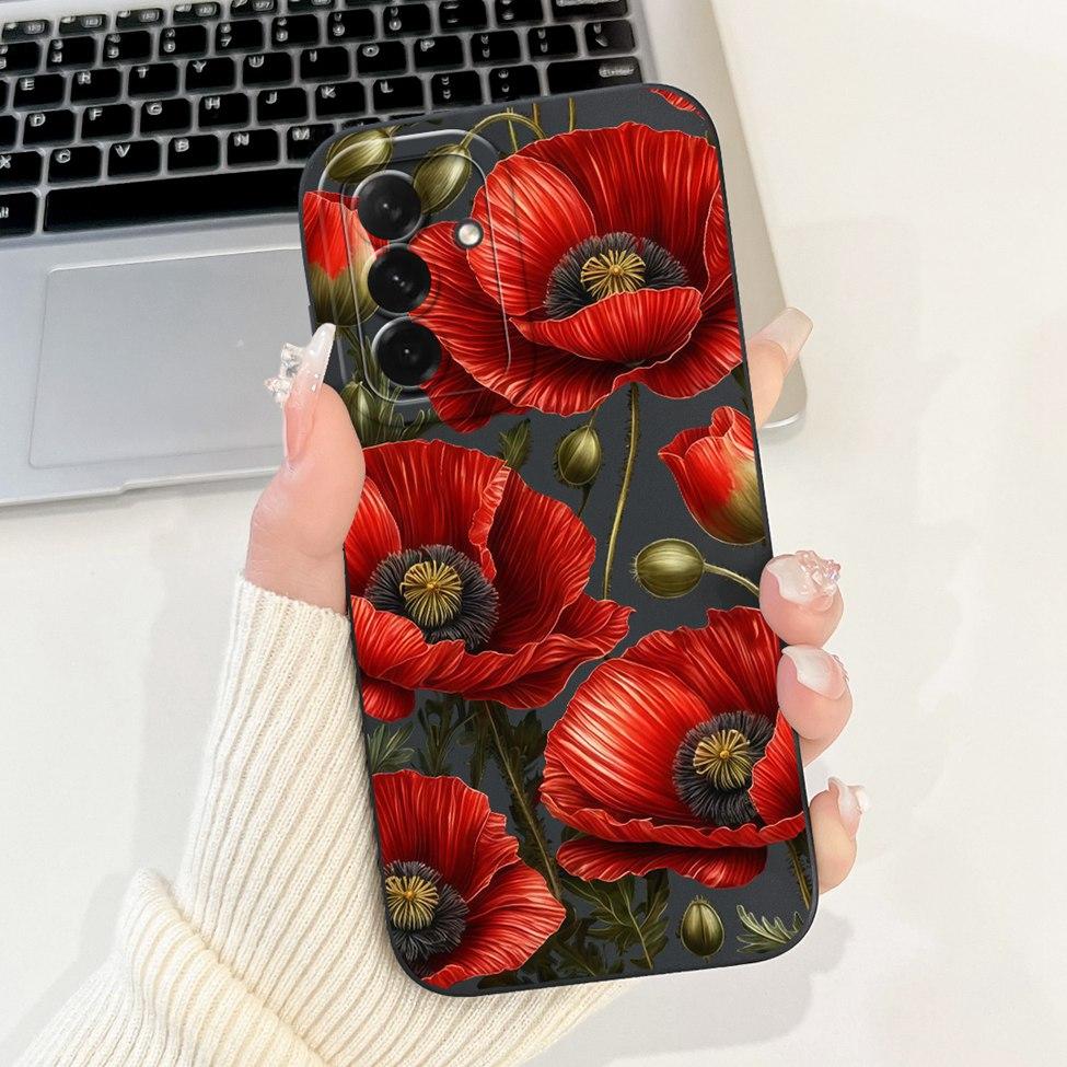 Чехол для Samsung A56 5G A566B Роскошный Модный Цветочный Кавайный Милый Ударопрочный Чехол для Телефона Для Samsung Galaxy A56 5G Обложка SM-A5660