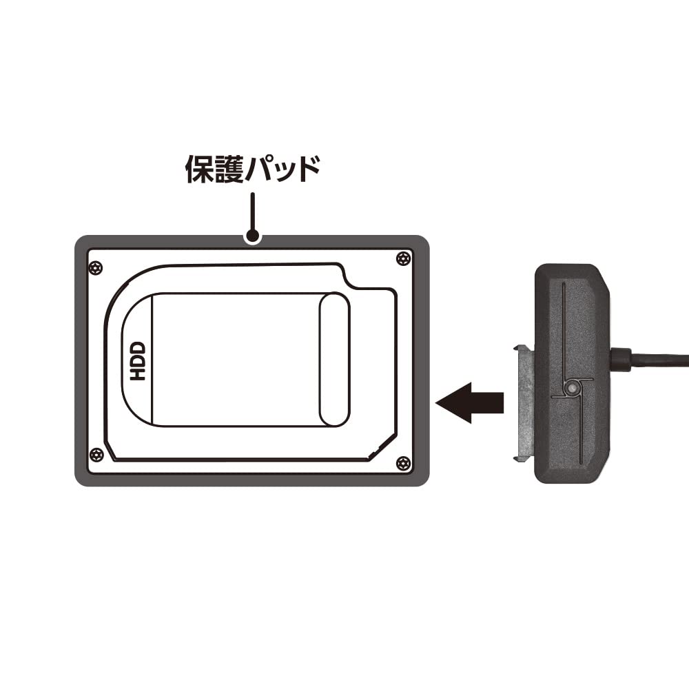 OWLTECH Easily Transfer Data with This Adapter To Compatible with Windows and UASP SATA To USB Gen 1 65cm Cable Black 2.5-inch HDD/SSD (Up 8TB), Mac,