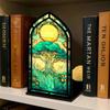 Acrylic Book Nook Gothic Arch Design Light-transmitting Table Setting  Bedroom Decor