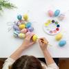 12 шт. Разноцветные пластиковые пасхальные яйца Сделай сам Игрушка для раскрашивания яиц для дома Детские занятия Принадлежности для пасхальной вечеринки