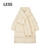 LESS 2024 Winter Collarless Long Down Jacket
