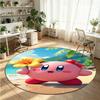 Kirby Printed Round Crystal Velvet Rug Soft Non Slip Floor Carpet For Bedroom Holiday Gift