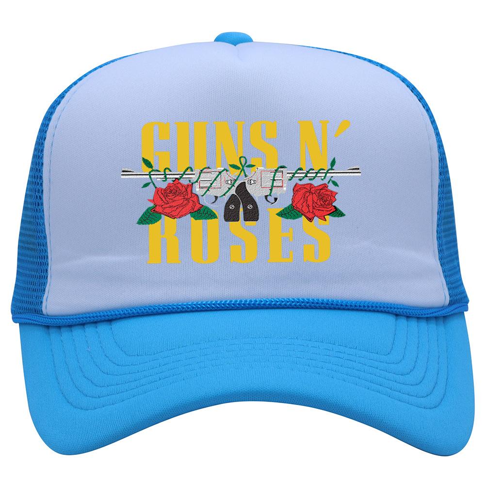 Guns n roses net cap alphabet print baseball cap breathable couple visor American truck hat tide