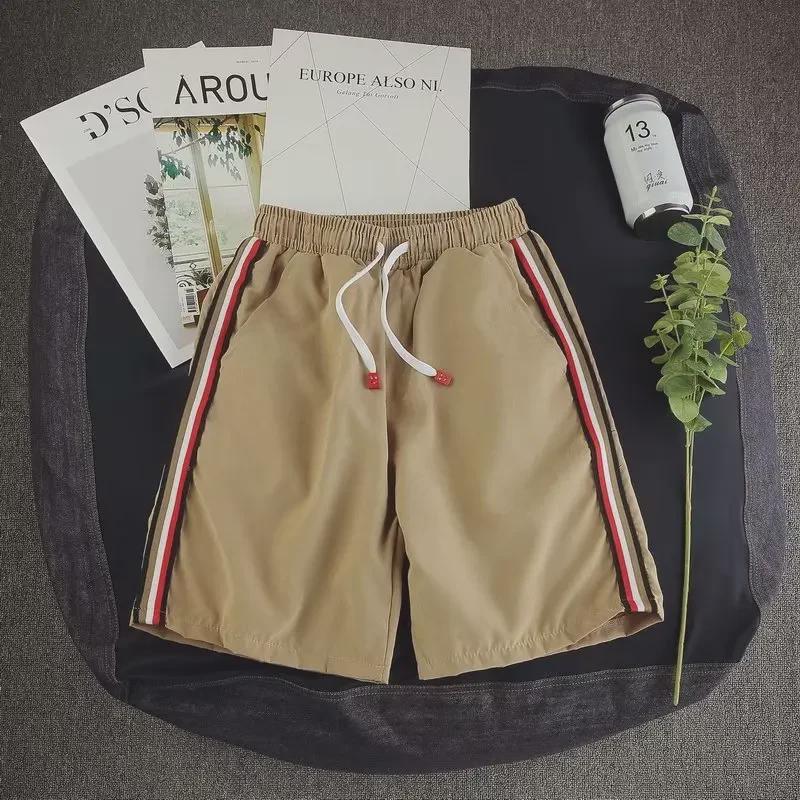 Мужские летние повседневные пляжные шорты с 5-точечным воротником — модные, легкие и спортивные