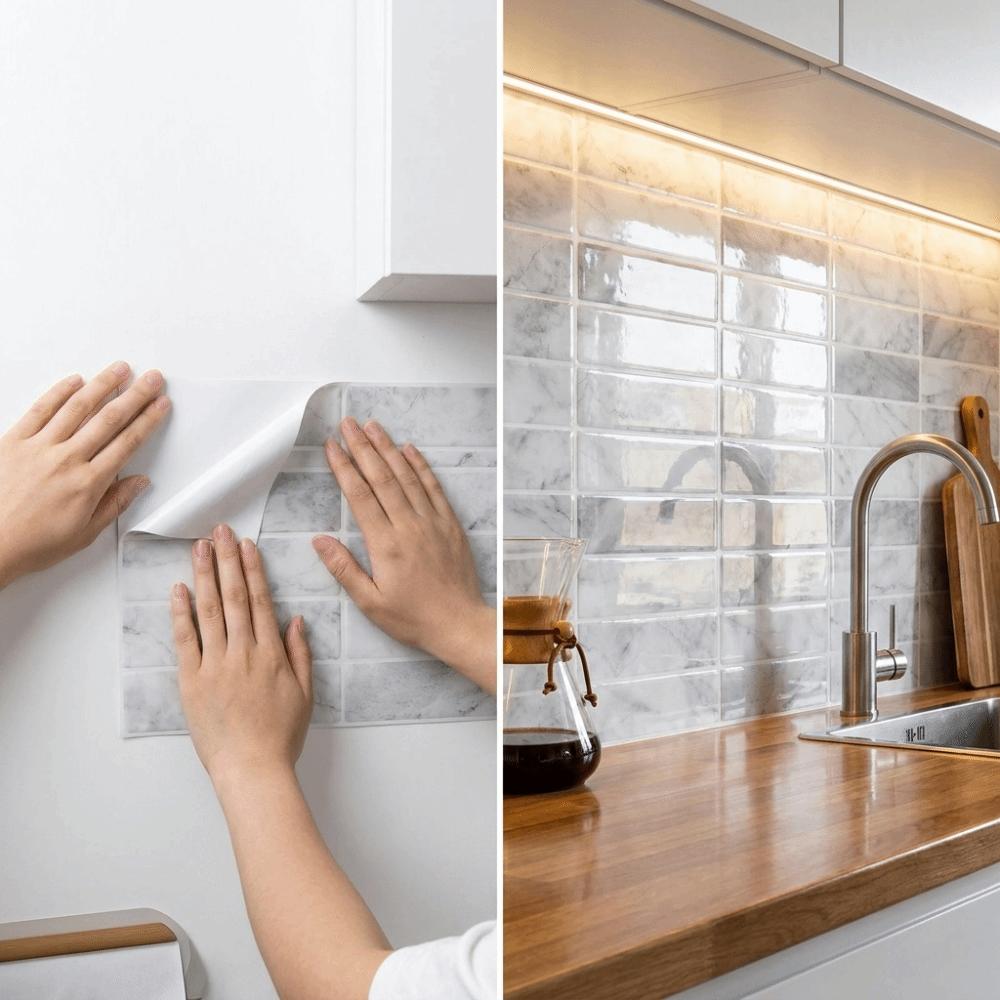 Three-Dimensional Layered Self-adhesive wallpaper Waterproof Wall Stickers RV Interior Decoration