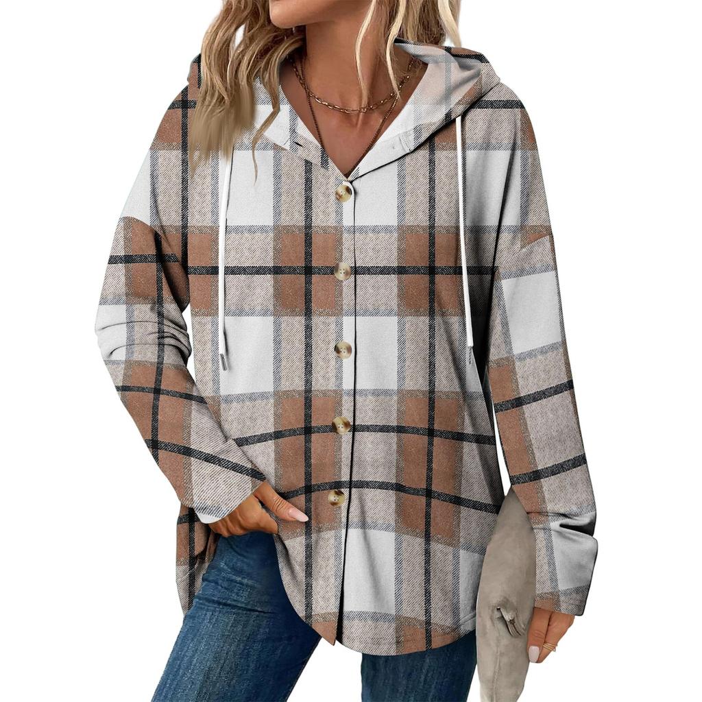 Женское модное повседневное пальто реглан с длинным рукавом и кулиской, винтажное пальто с капюшоном на пуговицах