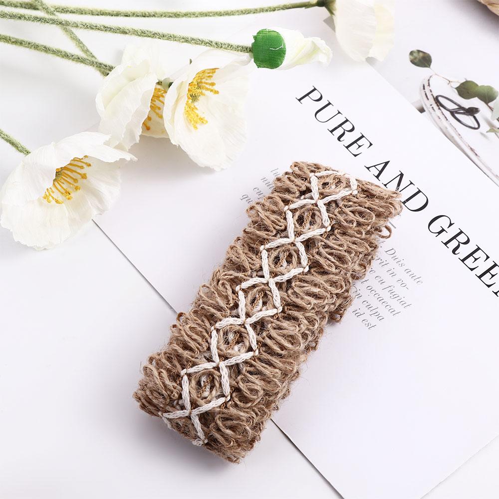 Gift Box Decor Woven DIY Scrapbook Hemp Rope Jute Ribbon Burlap Roll Wedding Party Supplies