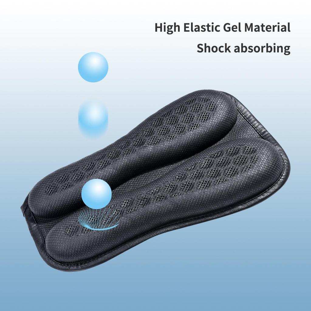 Foldable Motorcycle Seat Cushion,High Elasticity Gel 3D Honeycomb Comfortable Breathable Shock Absorption for Long Ride Seat Cushion