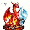 Fiery Dragon Garden Sculpture Solar Light, Fantasy Yard Stake, Waterproof Resin Ornament Gifts for Fans Statue Pathway Light Lawn Patio Decor