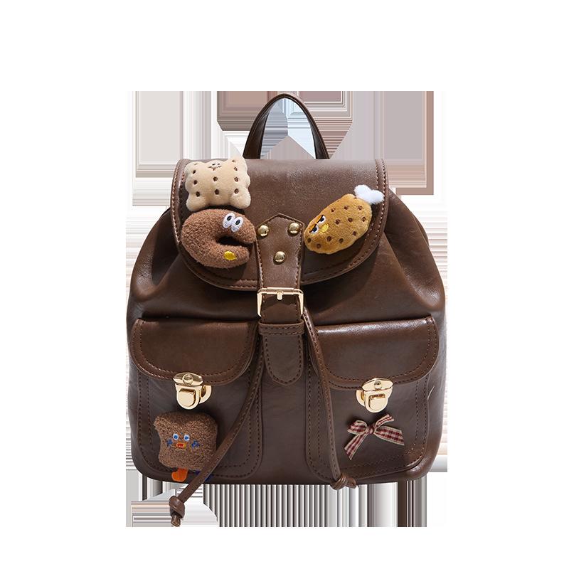 2025 Retro Leopard Print Women's Large-Capacity Backpack – Autumn/Winter Niche Design