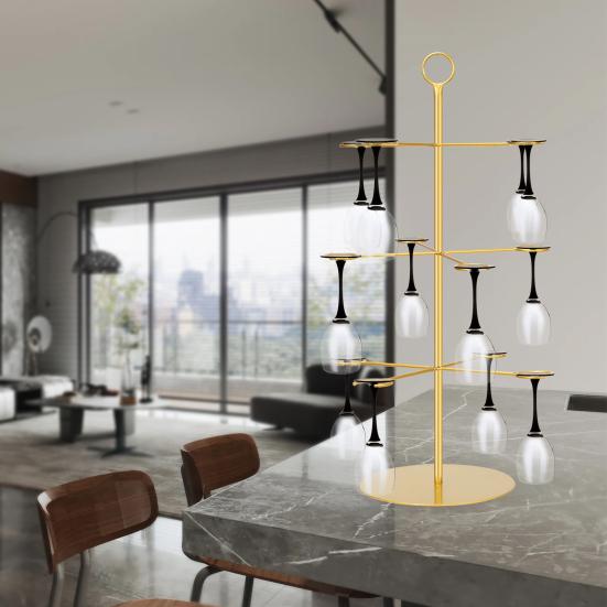 Металлическая башня-подставка для шампанского, 3-х уровневая стойка для бокалов для вина, для вечеринок