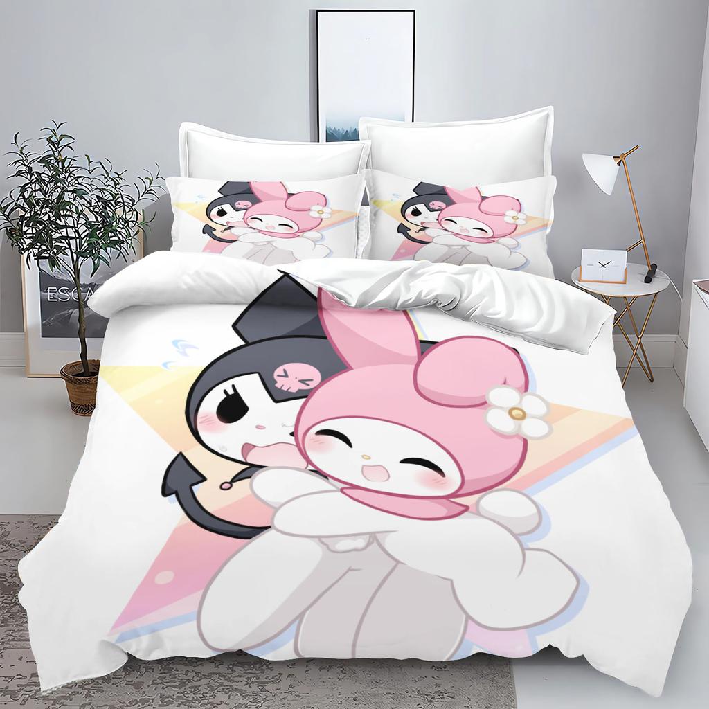 Куроми Моя Мелоди Серия Sanrio Печатный Комплект Постельного Белья для Спальни Пододеяльник Рождественские Подарки Комфорт Мультяшный С Наволочкой