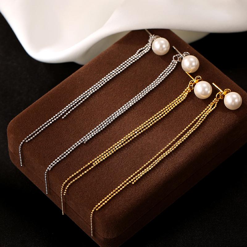 Серьги-кисточки из серебра 925 пробы Banyan Tree с длинным жемчугом для женщин