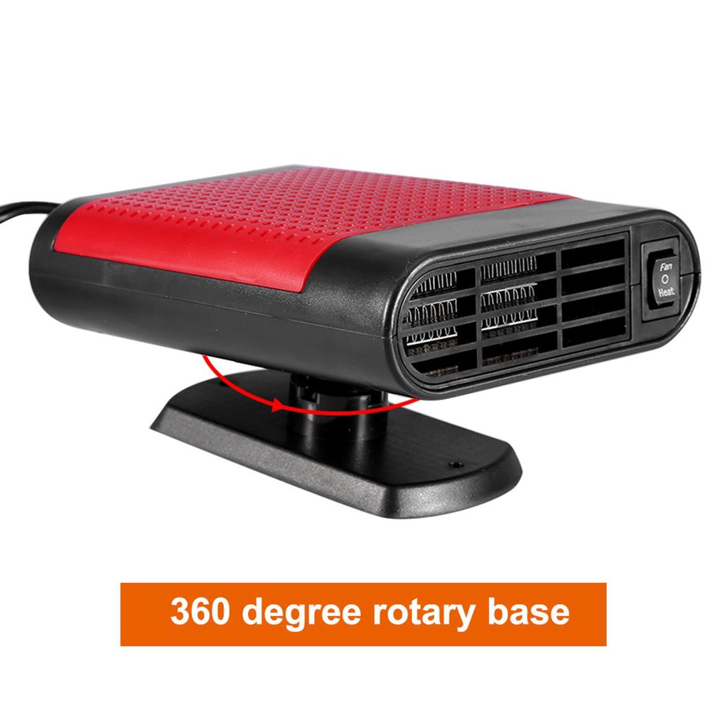 Car 12V Portable Electric Window Heater Heating Dryer Fan Defroster Demister (Red)