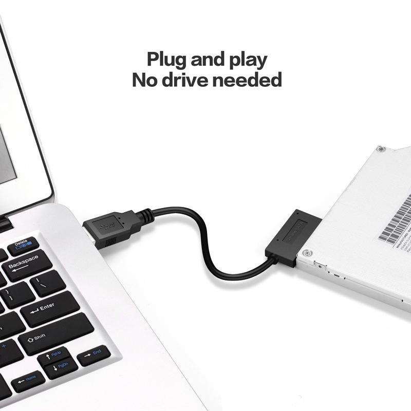 Usb To  6+7P SATA To USB2.0  Slim Sata/ide Cd Dvd Rom Optical Drive Cable Adapter