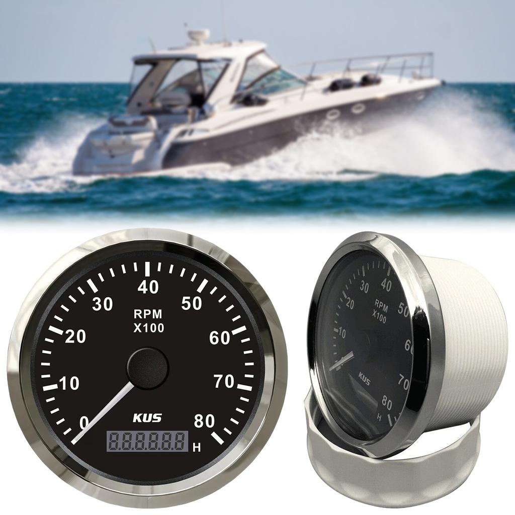 Водонепроницаемый тахометр 85 мм, 8000 об/мин, с подсветкой, профессиональный автомобильный морской тахометр для автомобиля, лодки