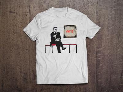 Banksy Arse Street Art / Heavyweight Cotton Unisex T-shirt with Print Tee Top