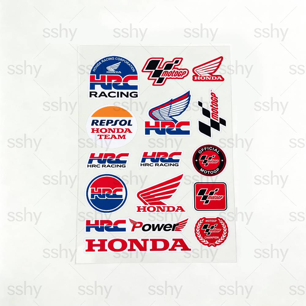 FOR HONDA HRC H WING Reflective Motorcycle Stickers Waterproof Vinyl Decals for Motorbike Helmet Fuel Tank Bike TP6 wsvj7