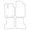 [BLM]RE045 red - Set of velour floor mats suitable for Dacia Sandero Stepway II 2018- - red trim