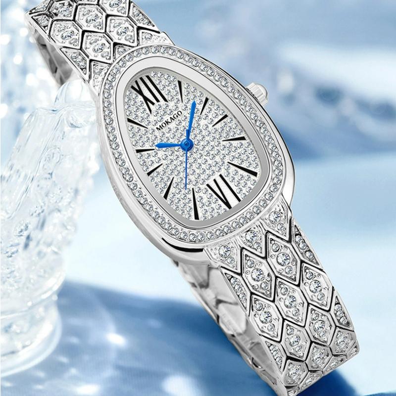 SANDA Ladies Watches Gifts Snake Head Watch for Women Luxury Fashion Steel Strap Quartz Wristwatches