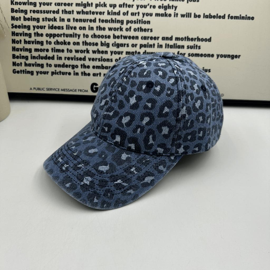 Spring and summer fashion trend leopard print print baseball cap outdoor leisure cap men's and women's youth sun protection visor