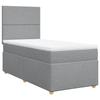 Maison Exclusive - Sommier à lattes de lit avec matelas Gris clair 90x200 cm Tissu