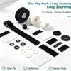 Strip Nylon Fabrics Adhesive Strong Adhesive Velcroes Self-adhesive Hook and Loop Tape Roll Hook and Loop Fastener Tape Velcroes