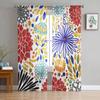 Геометрические красочные сияющие цветы прозрачные шторы для гостиной спальни тюлевые занавески для кухни вуаль шторы жалюзи панели