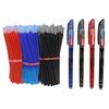 2+50Pcs/Set 0.5mm Blue Black Ink Gel Pen Erasable Refill Rod Erasable Pen Washable Handle School Writing Stationery Gel Ink Pen
