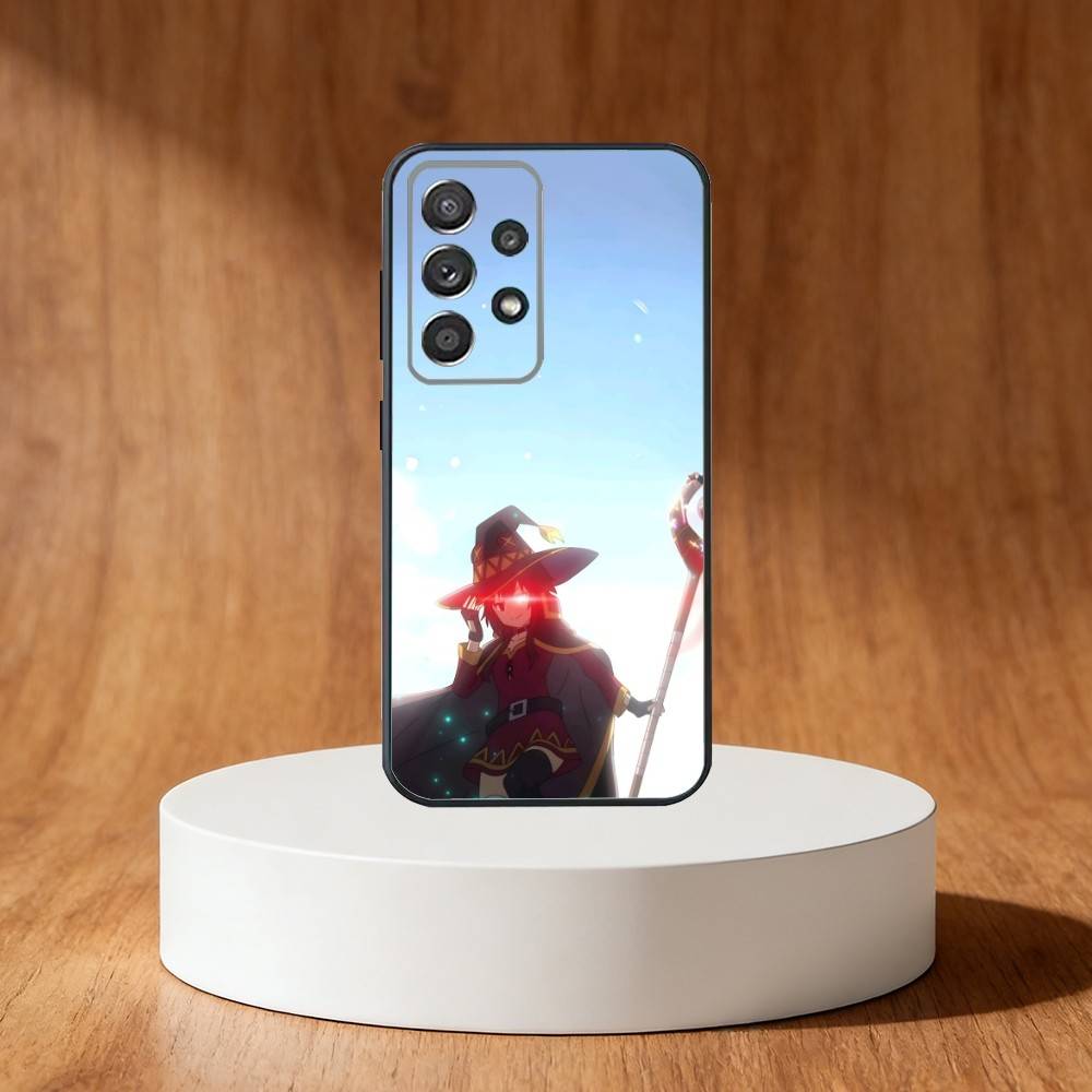 Чехол для телефона Megumin Anime K-KonoSuba Для Samsung S25,S24,S21,S22,S23,S30,Ultra,S20,Plus,Fe,Note,10,9,5G Черный Чехол