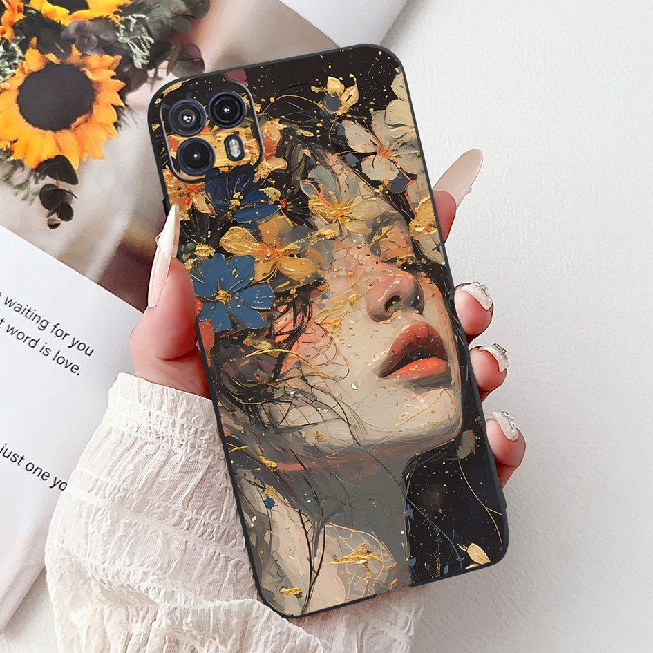 Чехол для Motorola Moto G50 XT2137-1 XT2137-2 Чехол Милый Кот Цветок Мультфильм ТПУ Задняя Крышка Для Motorola Moto G50 5G XT2149-1 Capa