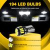 AUXITO 10/8/6/4/2Pcs Canbus 194 501 T10 W5W LED Bulb No Error 5W5 SMD 4014 Chip Car Interior Lamp Instrument Lights Pure White 3