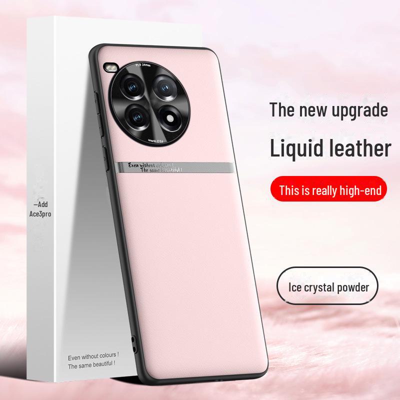 Чехол для телефона OnePlus Ace3 Pro Liquid Leather — защита от падений и загрязнения