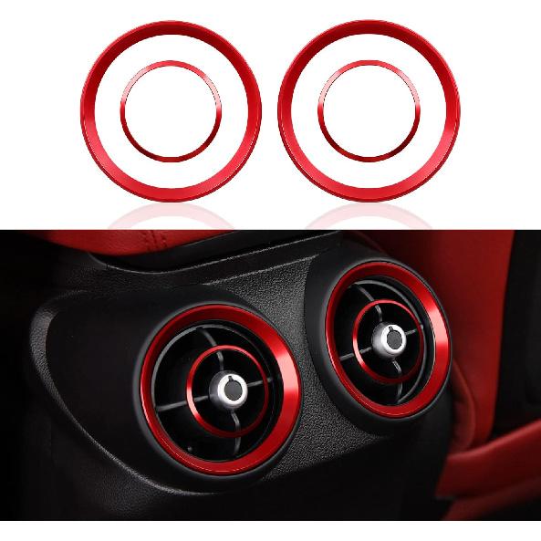 4PCS Car Inner Door Bowl Cover Trim Carbon Fiber Sticker Decal fits for Alfa Romeo Giulia Stelvio Tonale 2016 2017 2018 2024 2025 2026 Interior