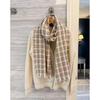 NINA SOLOR Ultra-Soft Cashmere Grid Scarf