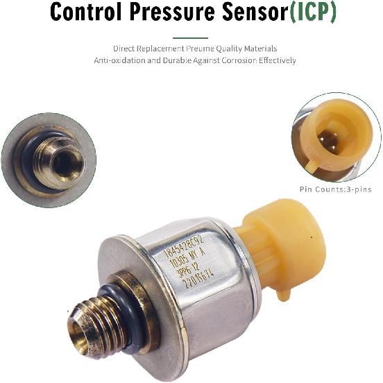 6.0 Powerstroke IPR Valve & ICP Control Sensor Kit Replacement for 2003-2010 Ford Super Duty F250 F350 F450 F550 E350 E450 Excursion Replaces