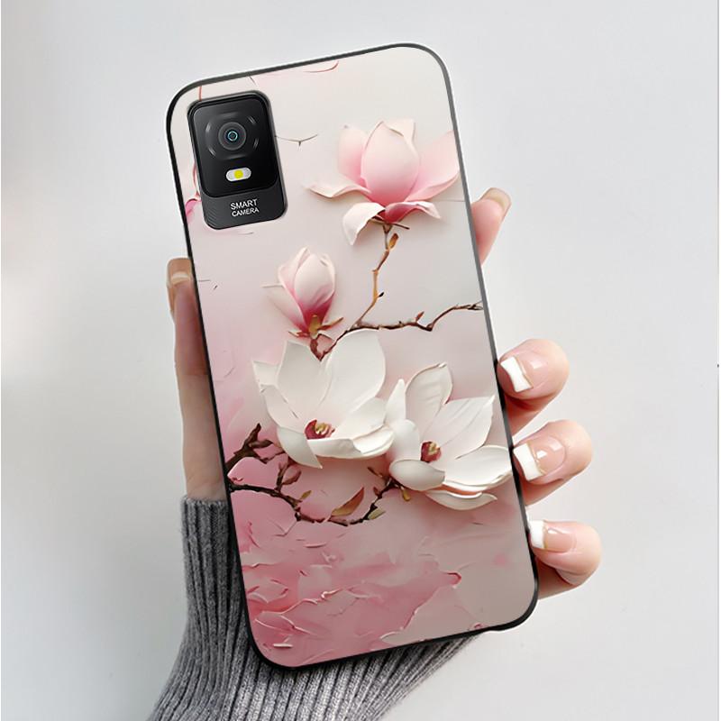 For TCL 403 405 406 406s 408 Case Luxury Fashion Butterfly Flowers Soft Silicone TPU Phone Casing For TCL T506D Protective Cover
