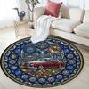 Automotive Glass Art Round Area Rug Under Office Chairs Bedroom Living Room Home Decor