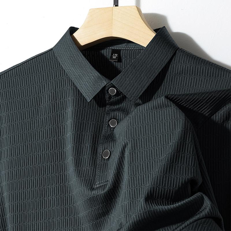 Мужская футболка-поло в стиле Business Casual, прохладная, дышащая, с коротким рукавом