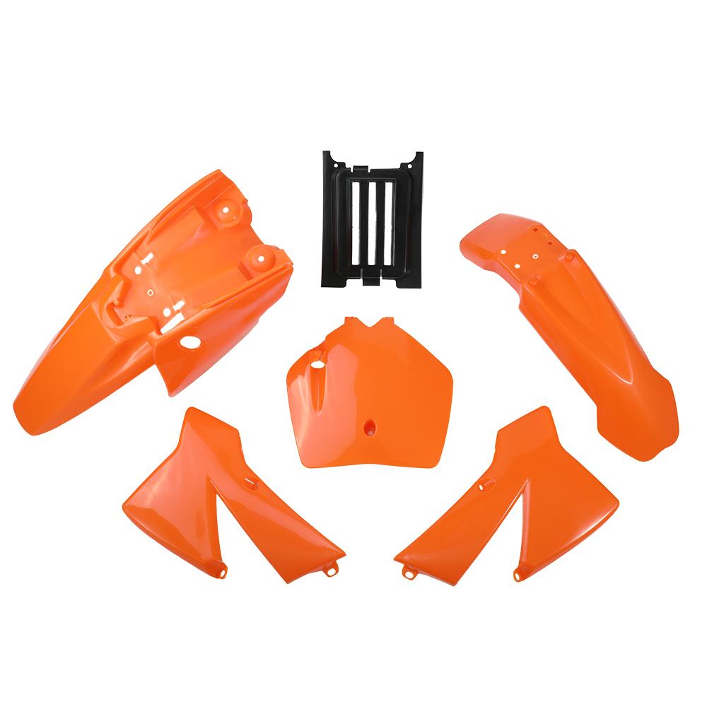 Plastic Cover Fender Kit Fuel Tank Seat For SX 50CC 50 50SX ORANGE Black White 50 SENIOR JUNIOR JR SR Small Dirt Pit Bike