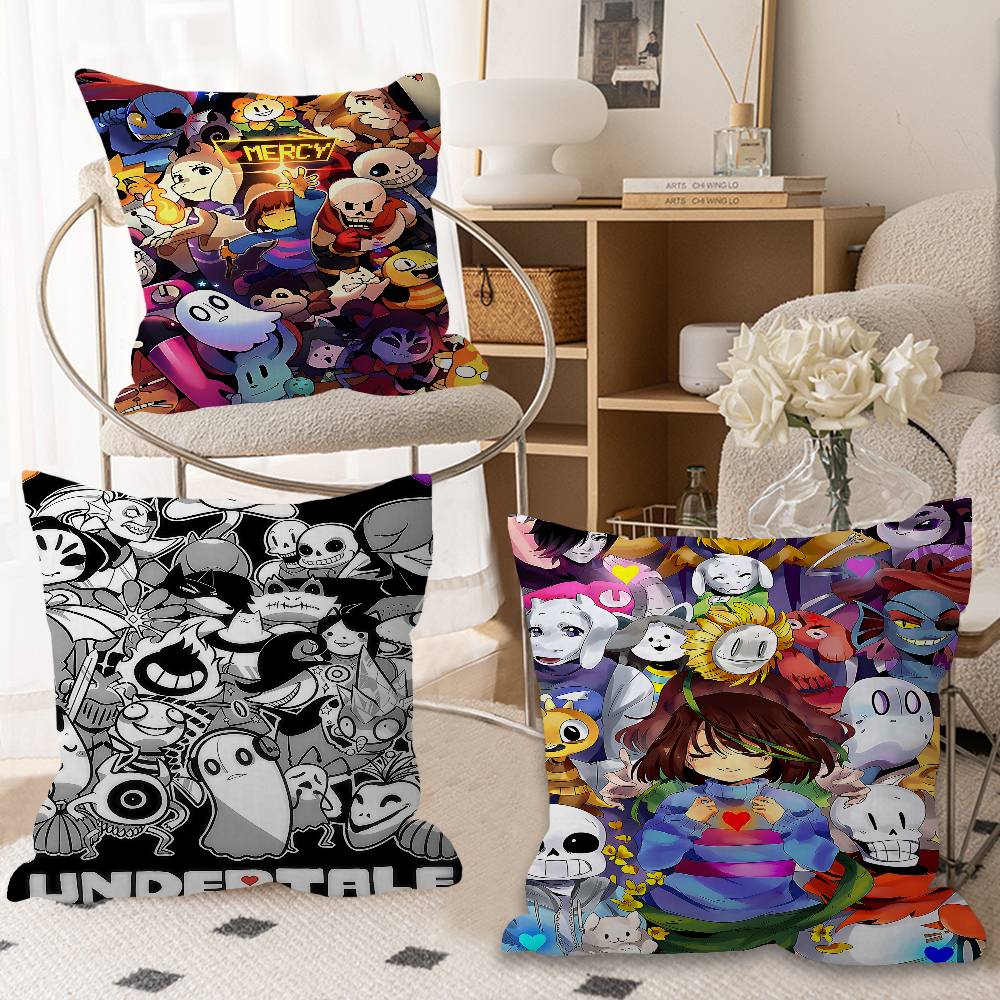 Hot Video Game UUndertale Pillow Gift Home Office Decoration Bedroom Sofa Car Cushion Cover Case x