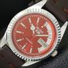 JAPAN VINTAGE REFURBISHED SEIKO 5 AUTOMATIC 6309A MENS RED DIAL WATCH A440707-4 Sk-a440707