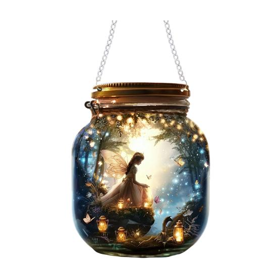 Юшэн Фея Подвесное Украшение 2D Плоская Фея Лес Акриловая Подвеска Форма Бутылки для Желаний Украшение для Внутреннего Наружного Окна Двери