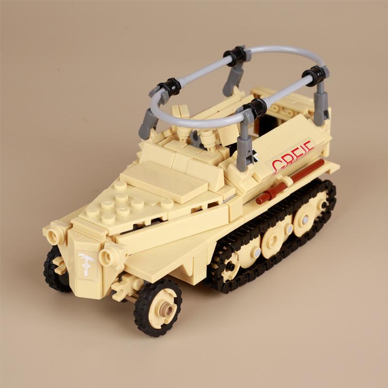 Конструктор MOC Игрушки Военный Автомобиль Транспортное Средство Танк WW2 Оружие Строительные Блоки Игрушка Немецкий Американский Солдат Бронированный Артиллерийский Грузовик Подарок Мальчикам
