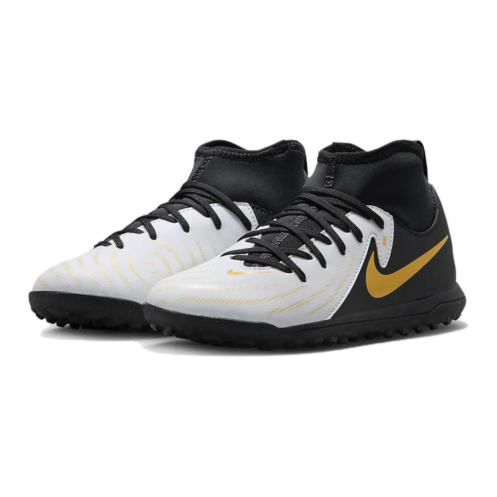 Nike Jr Phantom Luna II Club TF Sports Comfort Shock Absorption Durable Mid-Top Kids Football Shoes Kids Football Shoes Black White FJ2607-100